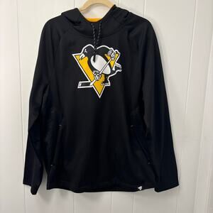 NHL Pittsburgh Penguins Fanatics Hoodie Mens Size Large Pens Logo Official Shirt